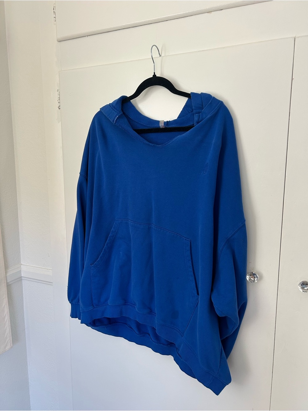 Free People Royal Blue Oversized Pullover Hoodie